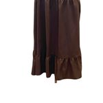 Vonda Tiered Prairie Maxi Dress Chocolate Brown Size 4XL Minimalist Cottage Boho Photo 6