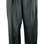 River Island Women's Black Silk Satin High Rise Wide Leg Trousers Pants Size 20 Photo 0
