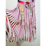 THEBE MAGUGU Pink Abstract Fish Chips Pleated Plissé Maxi Skirt Size Small Photo 15