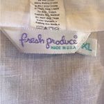 Fresh Produce  shirt woman’s Xl White linen button Up top coastal casual comfy Photo 6
