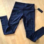 🌺 VINA Black Low Rise (8 in) Leggings, Mesh Panel Style Detail, Size S Photo 0