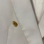 ZARA  White Blazer Size Medium Gold Button Double Breasted Photo 6
