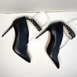 Jimmy Choo Lark 100 Studded Black Bootie Leather Heels Size 39.5 Photo 7