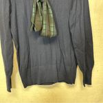 J.Crew Merino Mock Neck Sweater with Tartan Scarf Tie Size S Photo 2