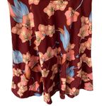 Voodoo Vixen Bow Front Floral Burgundy Dress size small Pin Up Red Photo 2
