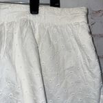 Gap  Skirt Womens 10 White Eyelet Gather Short Mini Lined Cotton Summer Spring Photo 1