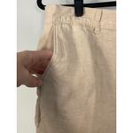 Lands' End Womens Beige Linen High Rise Pleated Shorts Size 16 Photo 1