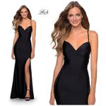 La Femme Sweetheart High Slit Strappy Back Prom Dress 28536 Photo 1