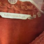 Soft Surroundings  button front shirt burnt Orange lyocell Medium Photo 6