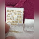 Tracy Reese  - 100% Silk trim Magenta Silk Pleated Mesh Shoulder Dress Sz 6 Photo 10