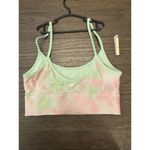 Fabletics Sports Bra  tie dye pink green size Medium Photo 1