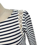 ALC Frank ALC A.L.C. Chapman Shift Dress Lace-Up Shoulder‎ Navy White Striped Size Small Photo 5