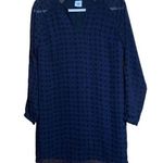 CAbi  Style #3102 Tunic Dress Harlequin Size XS Black Purple Diamond Pattern Photo 0