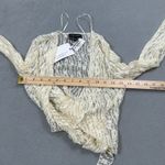 Cotton Candy LA NWT  Lace Wrap Top S Womens Vanilla Sheer Tie Front Bell Sleeves Photo 4