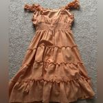 City Studio Orange Ruched Halter Mini Dress Photo 1