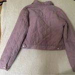 Haute Monde Purple Cropped Quilted Jacket Photo 1