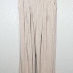 Free People Neutral Beige Calla Pleated Trousers Size 10 Photo 1