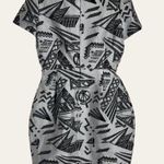 Vintage Genny Geometric Jacquard Print Sheath Mini Dress Size 6 Photo 8