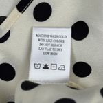 Retro Betty Blouse Polka Dot V Neck Dolman Sleeve Smocked Waist Pinup Rockabilly White Size M Photo 8