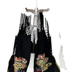 Johnny Was Silk Embroidered Fringe Kimono S Boho Festival Duster Indie Retro Photo 2