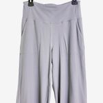 Lululemon Rest Less Crop Wide Leg Pants 10 Light Grey Patch Pockets Gray Photo 8