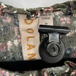 Dolan Anthropologie Lorien Lace Peasant Floral Print Long Sleeve Blouse Top Med Green Photo 7