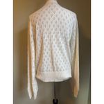 Carolyn Taylor Cream Floral Embroidered Open Knit Cardigan Sweater XL boho cottagecore granny Photo 2