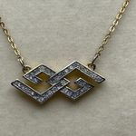 Givenchy Double G Gold-tone Necklace With Crystals. Preowned Photo 2