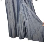 ZARA  Kyra Linen Blend Midi Shirt Dress Blue A-Line Long Sleeve 2674/250 size XS Photo 4