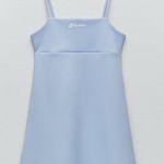 ZARA  x lotto collaboration dress powder baby blue size M coquette trendy tennis  Photo 0