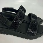 Skechers foamies Arch fit footsteps black sandals women’s size 7 new without tag Photo 1