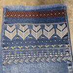 TRIBAL Plus Audrey Mid Rise Embroidered Hem Ankle Jeans Size 16 Embellished Wmns Blue Photo 5