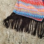 LuLaRoe Monroe Fringe Kimono Zigzag Neon Size Sm Photo 2