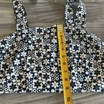 Elodie White and Blue Fitted Crop Tank Top Photo 7