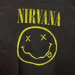 Nirvana Nevermind Smiley Distressed Grunge Rock Band Tee O/S Photo 1