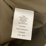 Talbots  Women’s Wool Blend Knit Chain Link Olive Green Pleated A-Line Skirt Photo 8