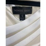 Tadashi Shoji  Sheath Dress Women's Small Ivory Pleated Crepe Chiffon Wing B98 Photo 3