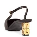 Givenchy BLACK classic G CUBE SLINGBACK PUMP size 35 Photo 1