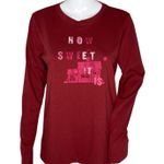 Life is Good Shirt Womens Medium Pink Classic Fit How Sweet It Is Graphic Casual Photo 0