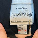 Joseph Ribkoff  Vintage 80s Black and Tan Patterned Zipper Front Jacket Photo 2