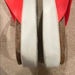 ECCO Women's Bright Neon Orange Cork and Leather Thong Corksphere Sandals Size 9.5 Photo 4