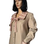 American Vintage Unbranded dress large collar and bow tan Large Photo 5