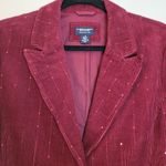 American Eagle  Outfitters Maroon Sequined Corduroy Jacket Photo 2