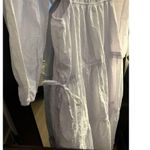 NEW Long Sleeve Crew Neck Lined Dress Cut Out Maxi Tiered L White Size L Photo 2