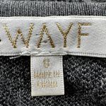 WAYF  Sweater Dress Balloon Sleeve Printed Pullover Stretch Black Gray Small Photo 2