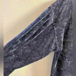 We The Free  dark grey velour crewneck top‎ blouse slouchy. Small Photo 1
