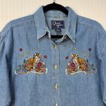 Let’s Quizz Again NY Cat Embroidered Button Photo 2