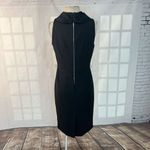 Inc international concept black sleeveless cowl neck sheath dress size 8 Photo 4