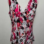 Jones StudioFloral Print Sleeveless Top Size Medium Pink Photo 0