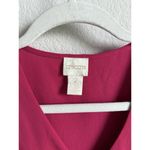 Chico's Women’s Size 2 (M) Cold Shoulder Button Front Top Blouse Raspberry Rush Photo 3
